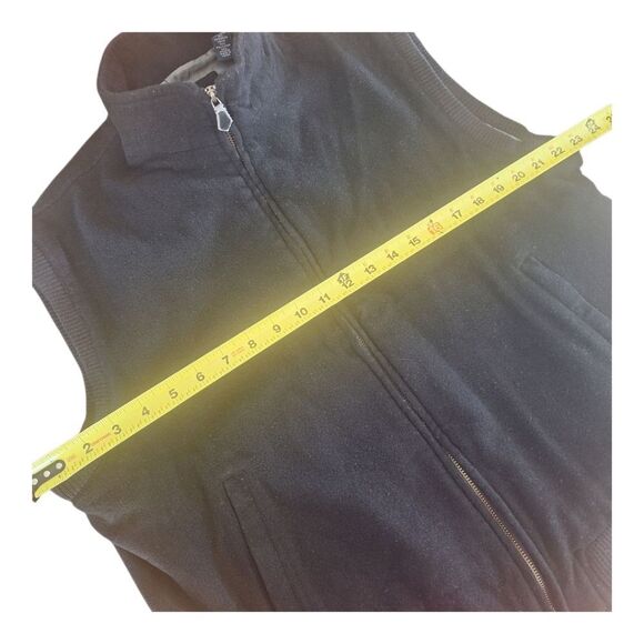 Austin Reed London Wool Cashmere Full Zip Vest with Pockets Men's Large Black - Picture 7 of 16